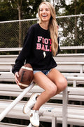 Football Lightning Chenille Patch Sweatshirt