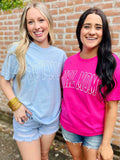 Girl Mom and Boy Mom Vinyl Varsity Tees