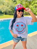 USA Leopard Star Happy Sublimation Glitter Combo