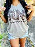 Registered Nurse Leopard Marble Tee