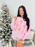 Santa Christmas Tree Cake Trio Stack Sweatshirt