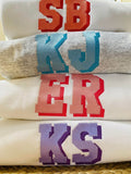 Custom Initial Monogram Pocket Sweatshirt
