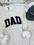 Dad Varsity Black Applique Sweatshirt