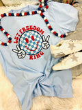 Let Freedom Ring Peace Checkered Happy Tee