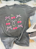 Cherry Bow's Trio Check Stack Tee