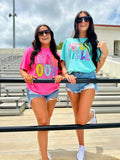 Rainbow Preppy Mascot Custom Offset Tee