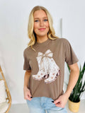 Beige Chino Bow Boots DTF Tee
