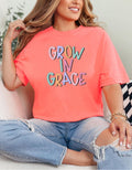 Grow In Grace Doodle Pastel Inline DTF Tee