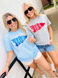Custom School Banner Puff Graphic Tee