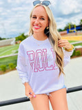 Custom Hollow Varsity Cursive Graphic Sweatshirt