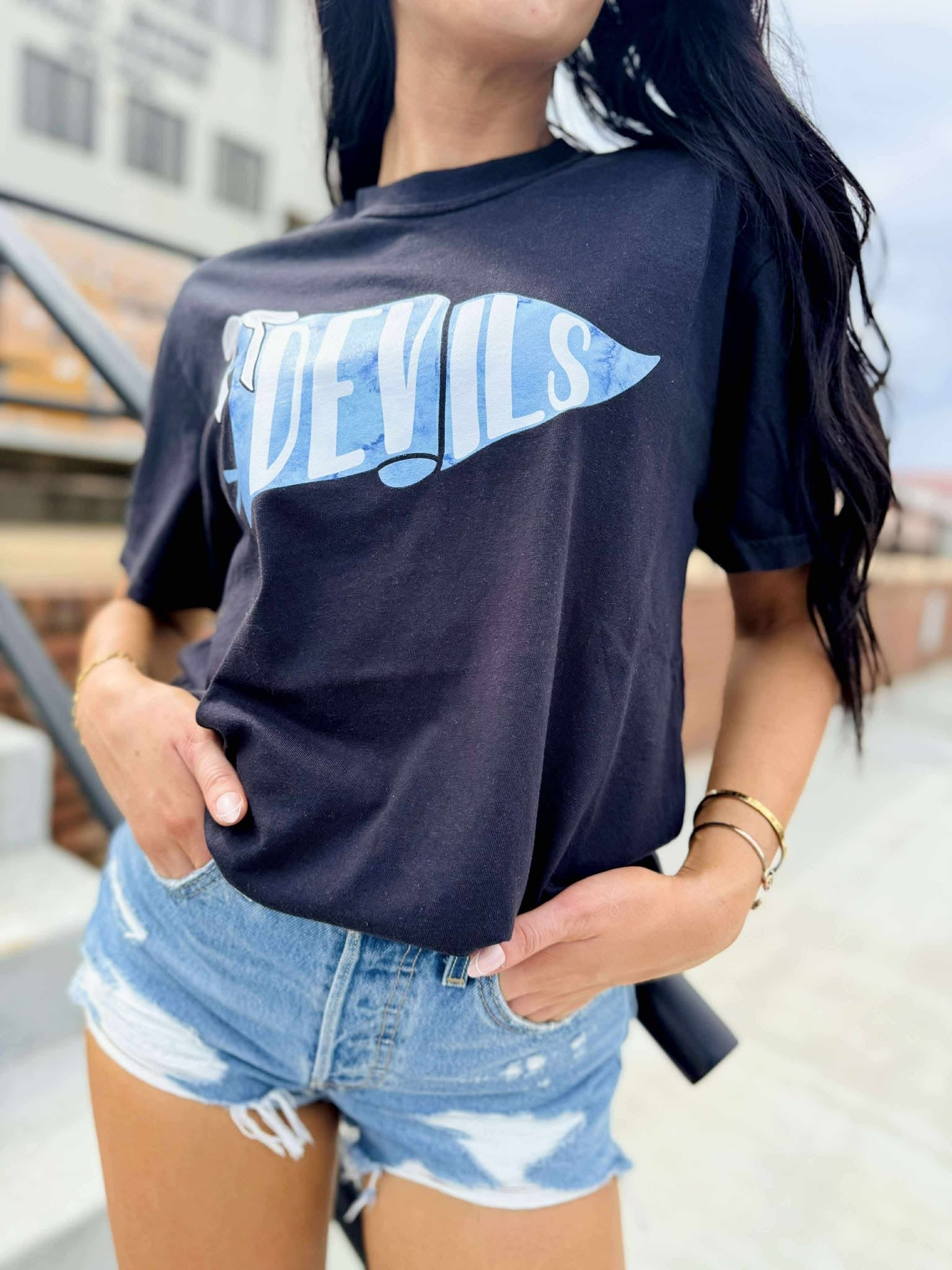 Custom Watercolor School Banner Graphic Tee