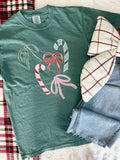 Candy and Bows Holiday Season Graphic Tee