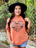 Spooky Halloween Ghost Heart Puff Tee