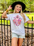 Spooky Floral Ghost Peace Tee