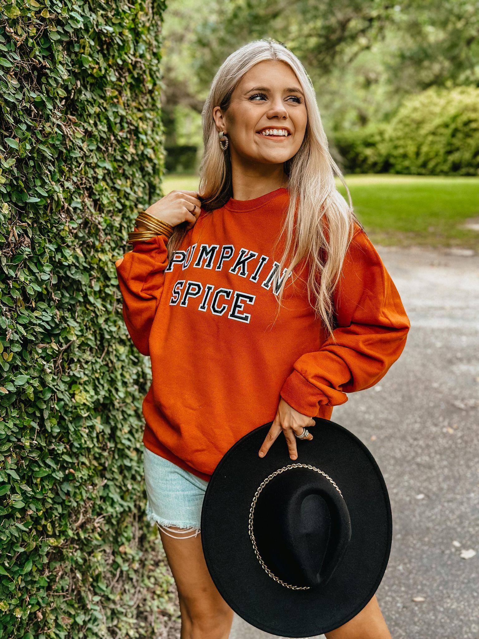Pumpkin Spice Curved Classic Patch Sweatshirt