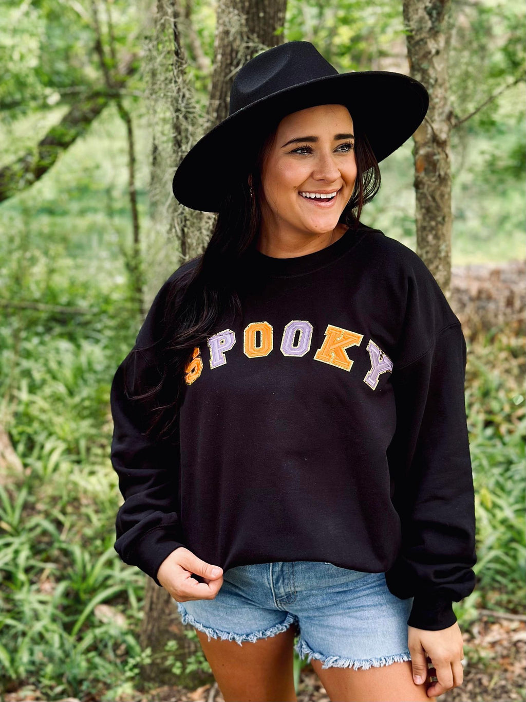 Spooky Multi Color Patch Sweatshirt