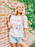 Preppy Multi Color Cowboy Boots Stack Tee