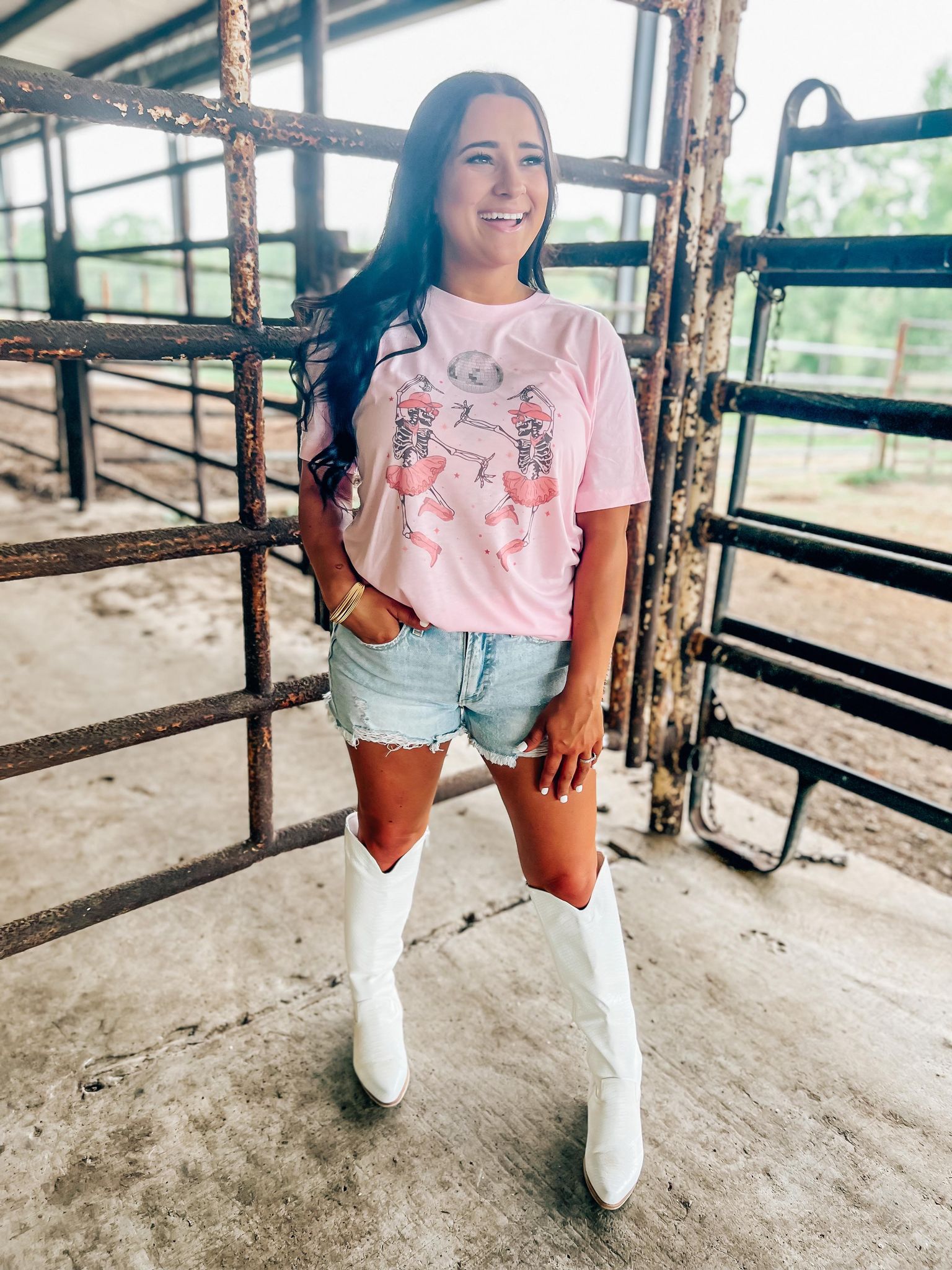 Dancing Disco Skeleton Cowgirls