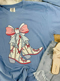 Patriotic Coquette Bow Boot DTF Tee