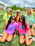 Neon Summer Mascot Rock and Roll Puff Tee