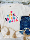 Let Me Tell You About My Jesus Rainbow Bubble DTF Tee