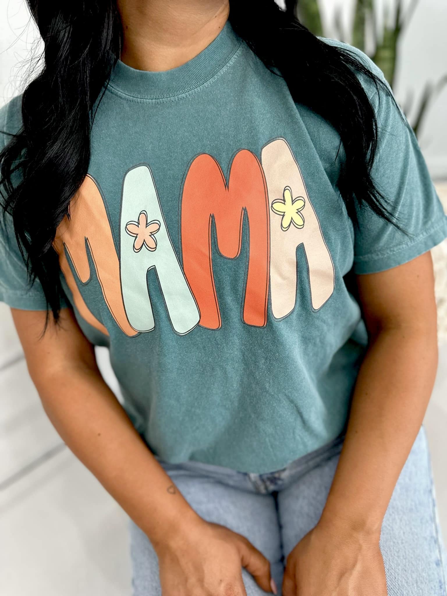 Fall Color Floral Mama DTF Tee