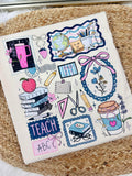 Teach Stamp Collage DTF Graphic