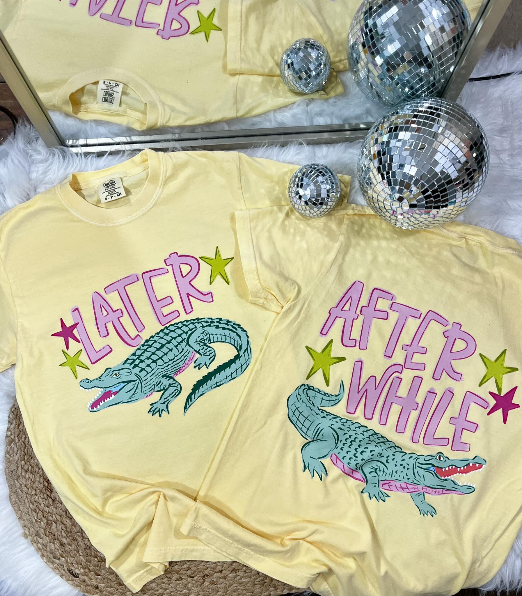 Later Alligator, After While Crocodile Front and Back DTF graphic