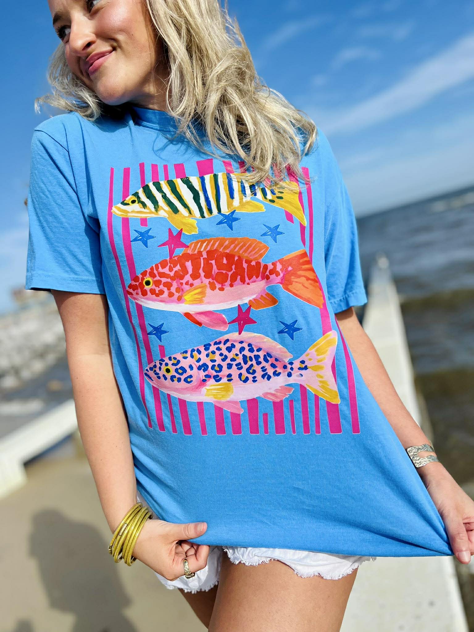 Bold Colors Trio Fish DTF Graphic #EDAY23