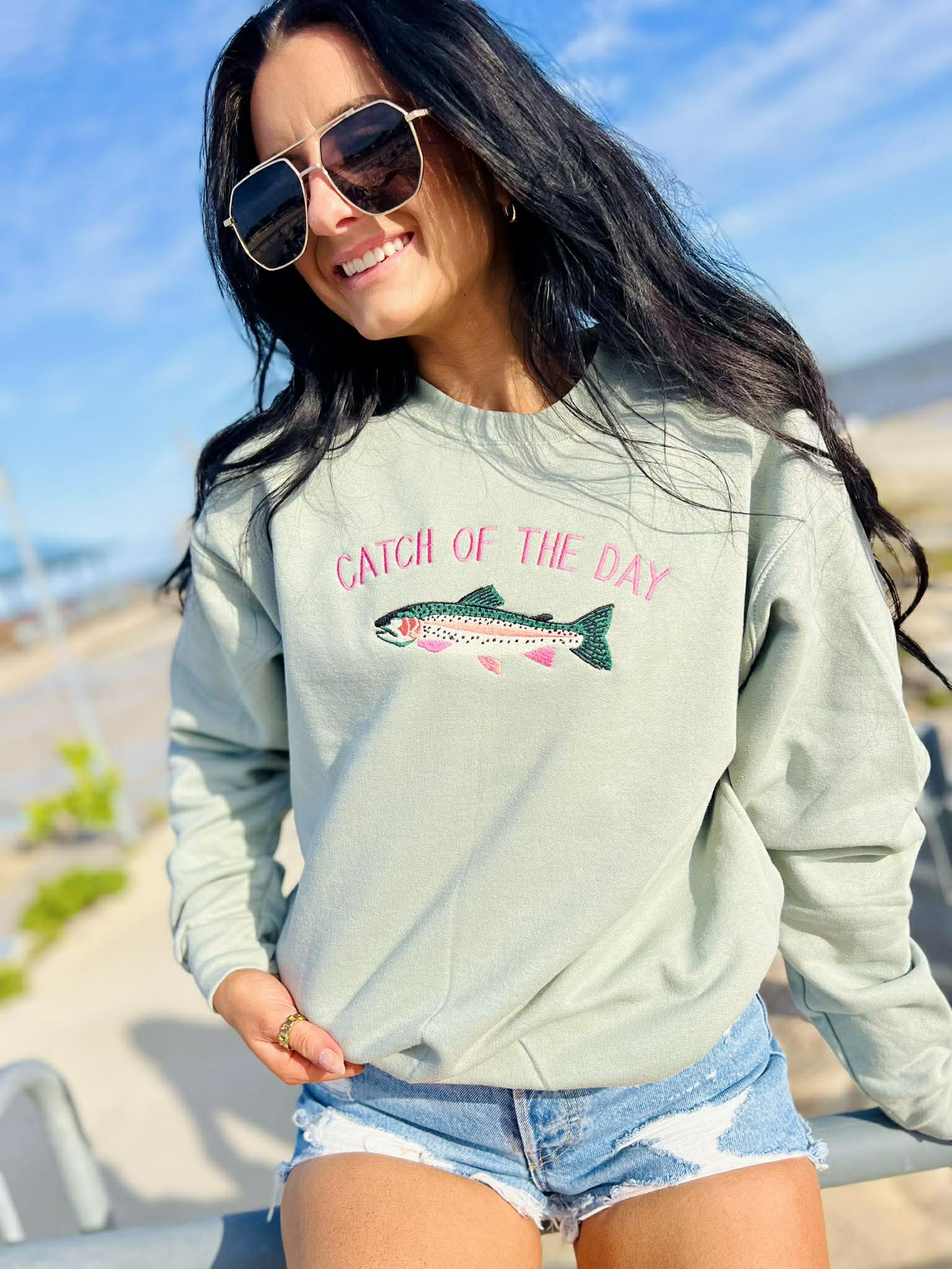 Catch of the Day Trout SPRING42 Embroidery