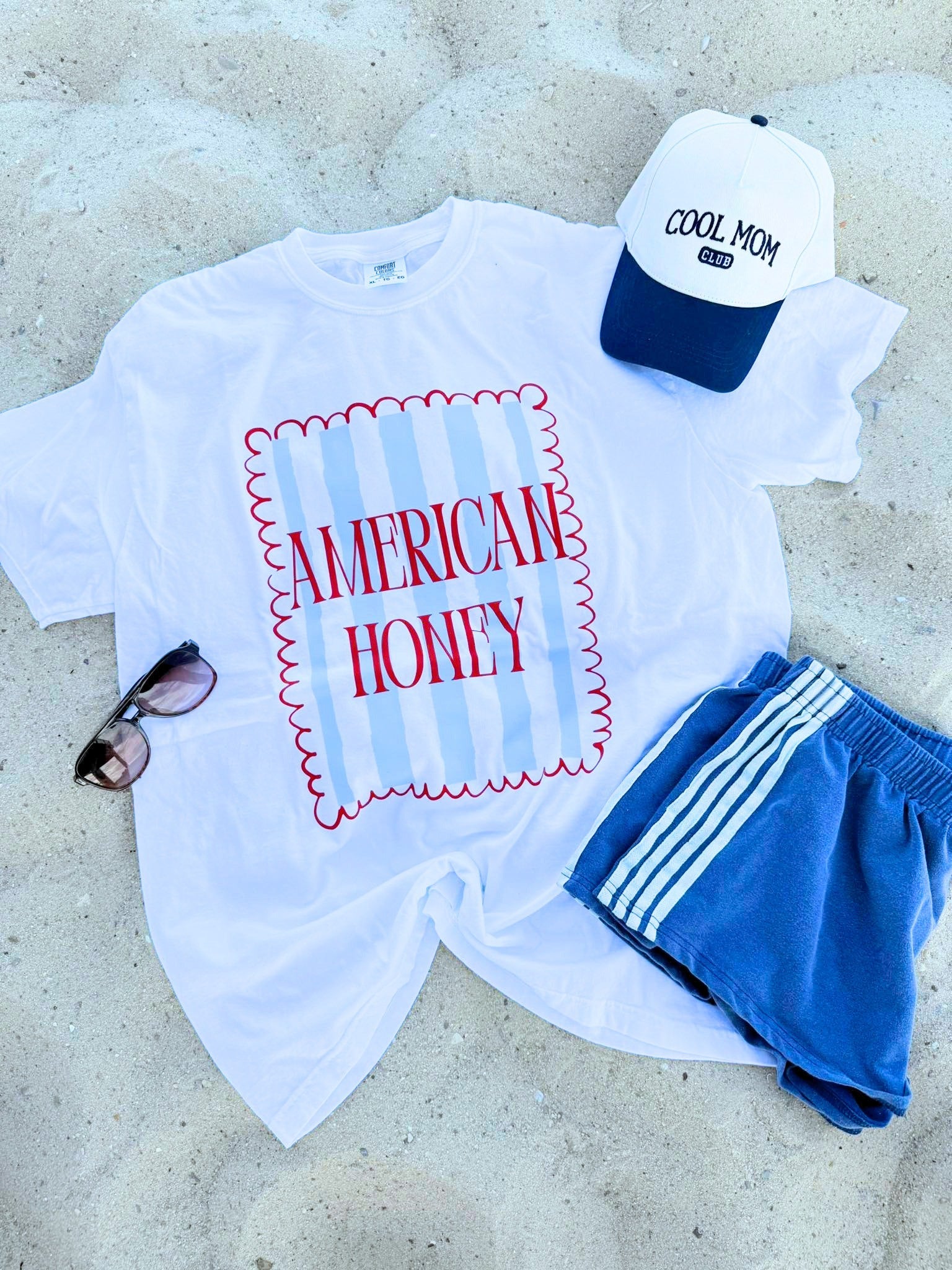 American Honey JULY43 DTF Striped Top