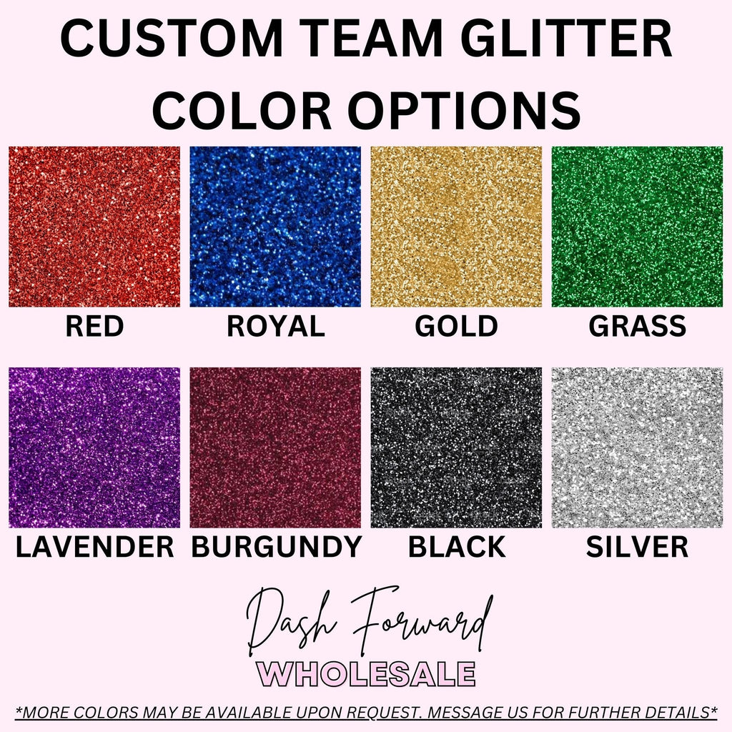 CUSTOM Team Color Game Day Glitter Puff Combo Tee